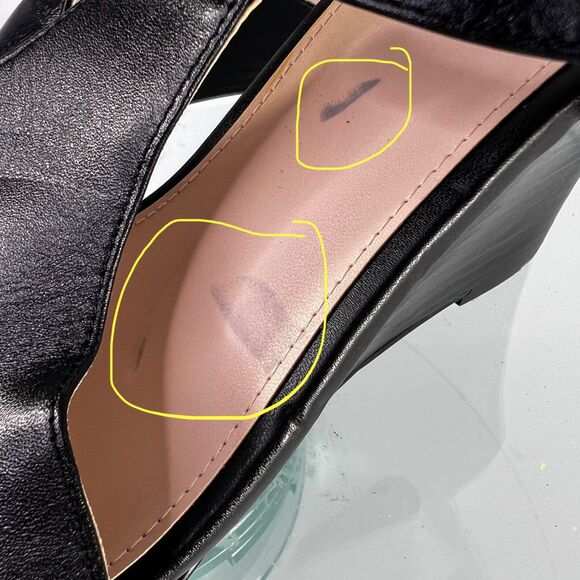 Cole Haan | Shoes | Womens Cole Haan Maddie Open Toe Wedge  Cole Haan Maddie Wedge Sandals Black Leather Ankle W13616